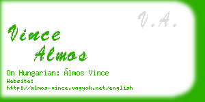 vince almos business card